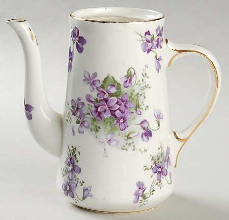 Victorian Violets Mini Coffee Pot No Lid
