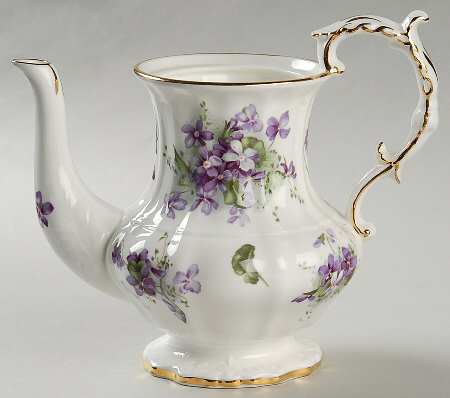 Victorian Violets Small Coffee Pot No Lid