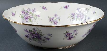 Victorian Violets 10" Round Vegetable Bowl