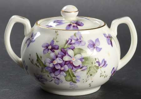 Victorian Violets Mini Sugar Bowl & Lid