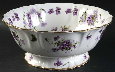 Victorian Violets 9" Round Vegetable Bowl