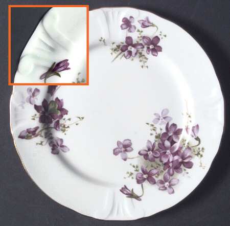 Victorian Violets Bread & Butter Plate