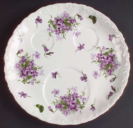 Victorian Violets Tray for 5 Piece Mini Coffee Set