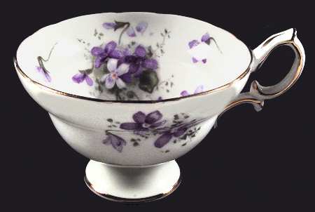 Victorian Violets Footed Cup
