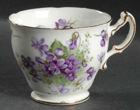 Victorian Violets Footed Cup