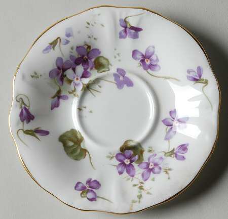 Victorian Violets Saucer for Flat Demitasse Cup
