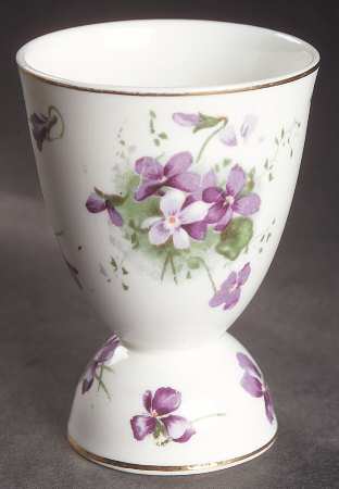 Victorian Violets Double Egg Cup