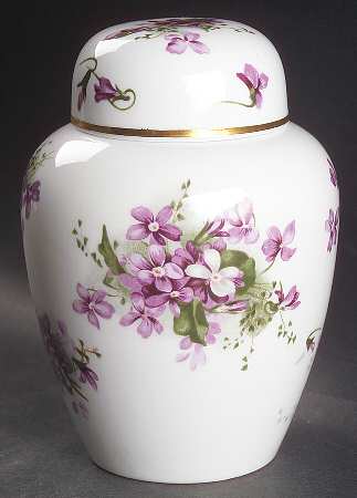 Victorian Violets Medium Ginger Jar & Lid