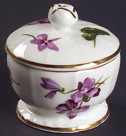 Victorian Violets Miniature Round Box