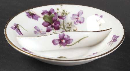 Victorian Violets Double Salt Dip