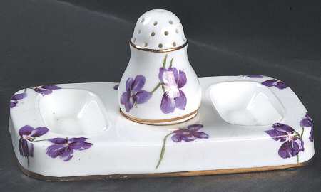 Victorian Violets Double Salt Dip & Shaker
