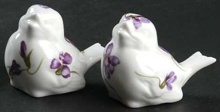 Victorian Violets Figural Salt & Pepper Set