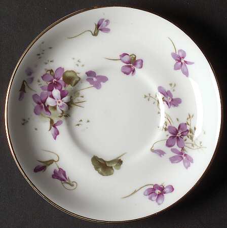 Victorian Violets Saucer for Flat Cup