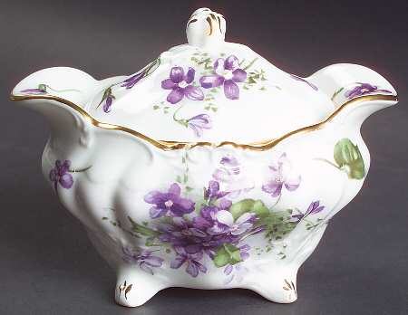 Victorian Violets Sugar Bowl & Lid