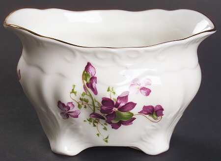 Victorian Violets Open Sugar Bowl