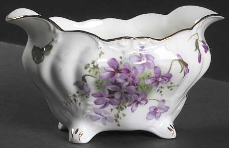 Victorian Violets Open Sugar Bowl
