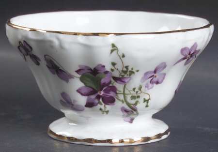 Victorian Violets Open Sugar Bowl