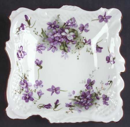 Victorian Violets 5" Square Sweet Meat