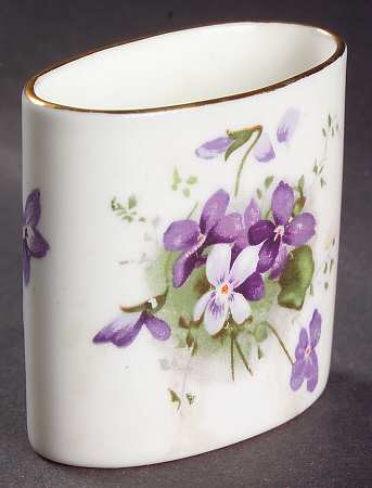 Victorian Violets Toothpick Holder