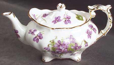 Victorian Violets Mini Teapot & Lid
