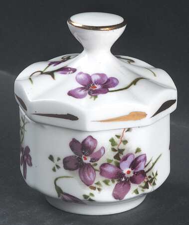 Victorian Violets Trinket Box with Lid