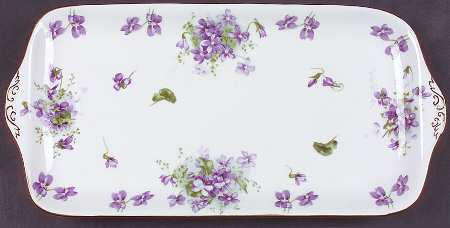 Victorian Violets 13" Sandwich Tray