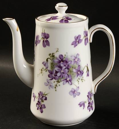 Victorian Violets Mini Coffee Pot & Lid