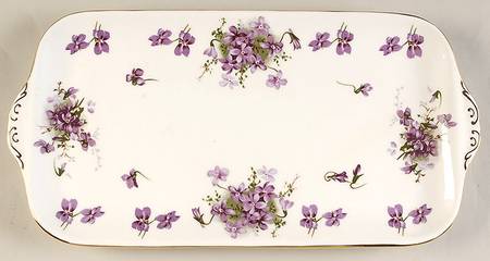 Victorian Violets 14" Sandwich Tray