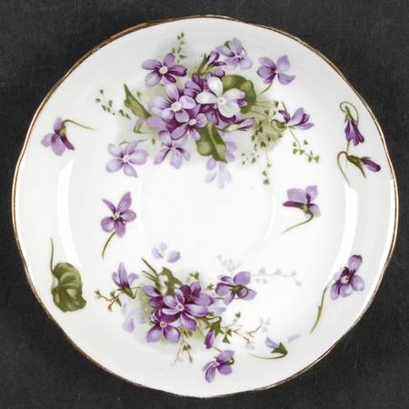 Victorian Violets Saucer for Footed Cup