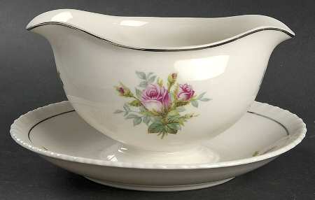 Anniversary Gravy Boat with Attached Underplate