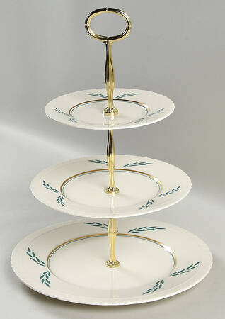 Coronation 6 5/8"-10"  2 Tiered Serving Tray (Dp, Sp) HC