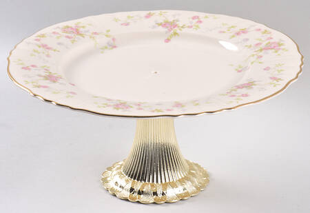 Primrose Cake Stand with 4"-5" Metal Pedestal  Hc