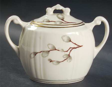 Pussy Willow Sugar Bowl & Lid