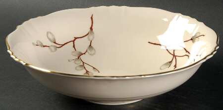 Pussy Willow 8" Round Vegetable Bowl