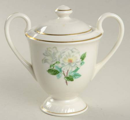 Silver Rose Sugar Bowl & Lid