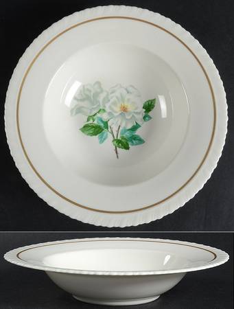 Silver Rose Rim Soup Bowl