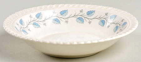 Bermuda (Blue Leaves) Rim Fruit/Dessert (Sauce) Bowl