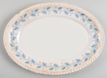 Bermuda (Blue Leaves) 13" Oval Serving Platter
