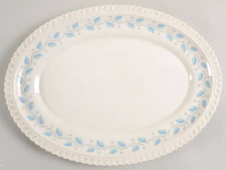 Bermuda (Blue Leaves) 16" Oval Serving Platter