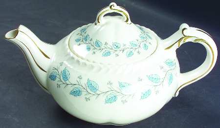 Bermuda (Blue Leaves) Teapot & Lid
