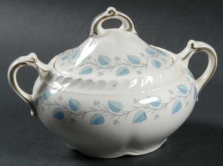 Bermuda (Blue Leaves) Sugar Bowl & Lid