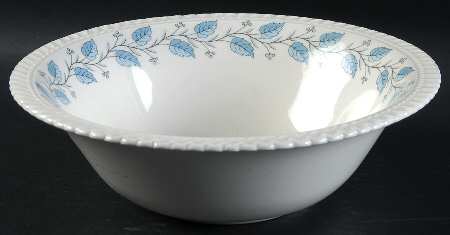 Bermuda (Blue Leaves) 8" Round Vegetable Bowl