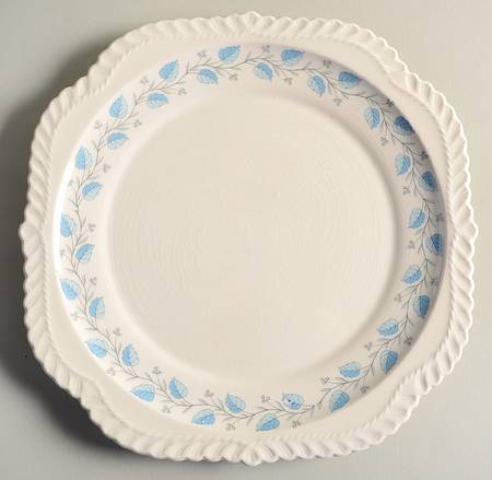 Bermuda (Blue Leaves) Square Salad Plate