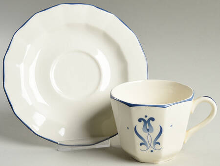 Blue Dane Flat Cup & Saucer Set
