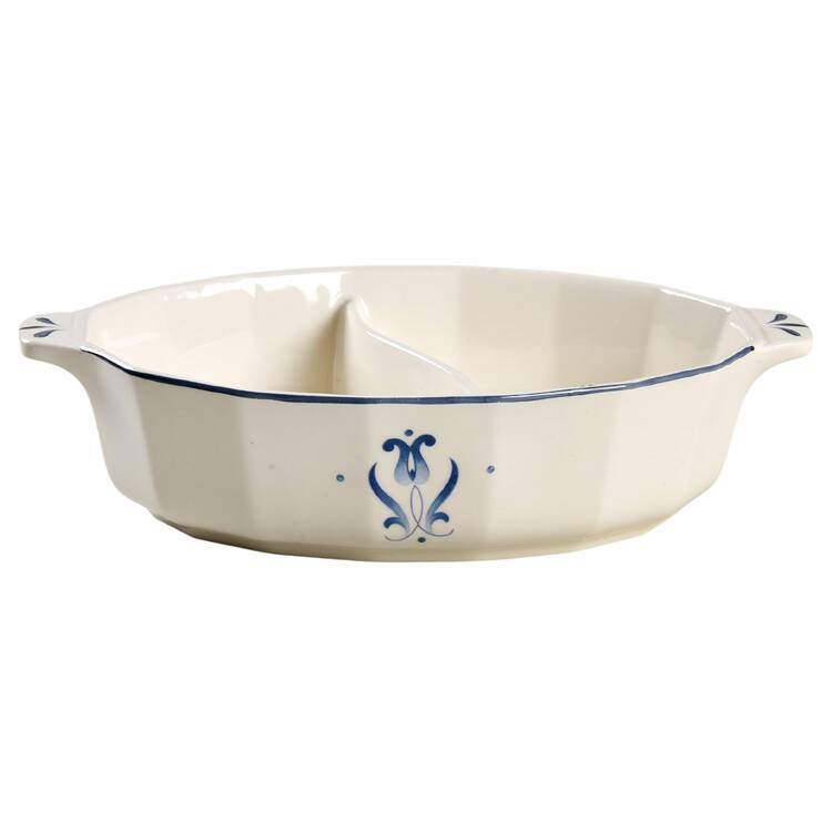 Blue Dane Oval Covered Divided Vegetable No Lid