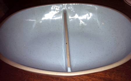 Blue Mist 10" Oval Divided Vegetable Bowl