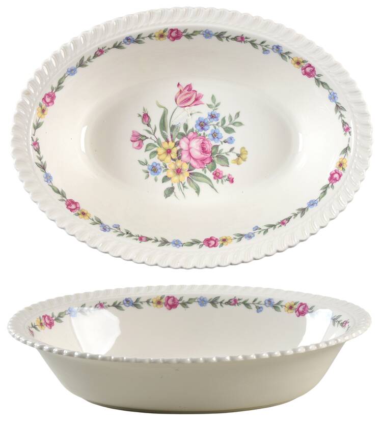 Bouquet 9" Oval Vegetable Bowl