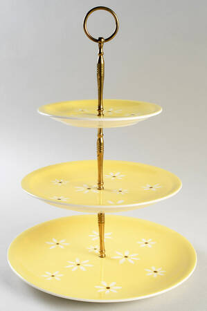 Brown Eyed Susan Yellow 3-Tiered Serving Tray (DP, SP, BB)