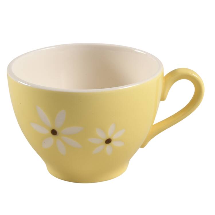 Brown Eyed Susan Yellow Flat Cup