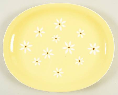 Brown Eyed Susan Yellow 13" Oval Serving Platter